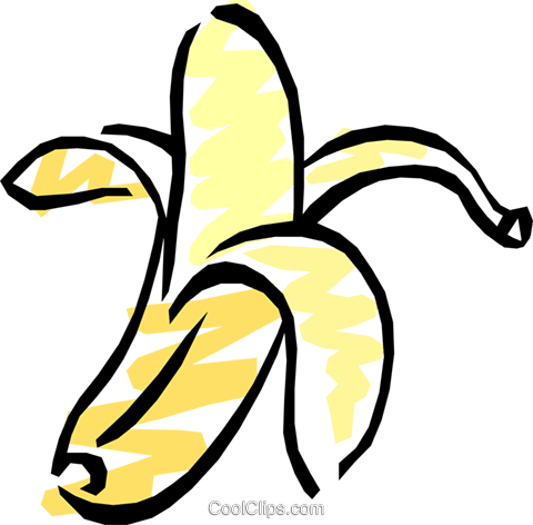 Peeled Bananas Royalty Free Vector Clip Art Illustration - Cartoon Hazard And Risk (480x472), Png Download