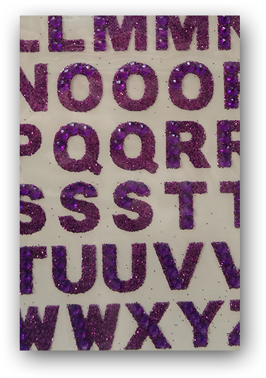 Purple Glitter Crystal Letters Http - Sticker (397x556), Png Download