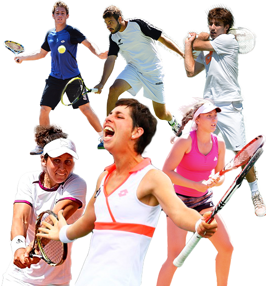 Professional Players - Jugadores De Tenis Png (530x575), Png Download