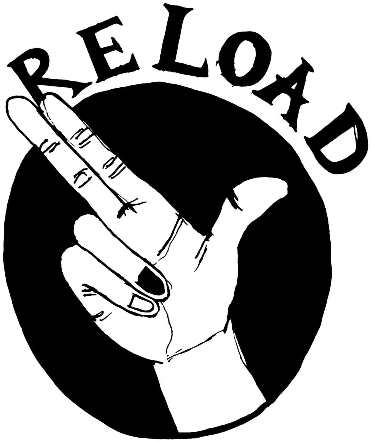 Reload Gun Fingers Graphic Tshirt Hand Signal Hipster (1448x2048), Png Download