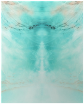 Dark Watercolor In Water With Small Pieces Of Paint - Poster (400x400), Png Download