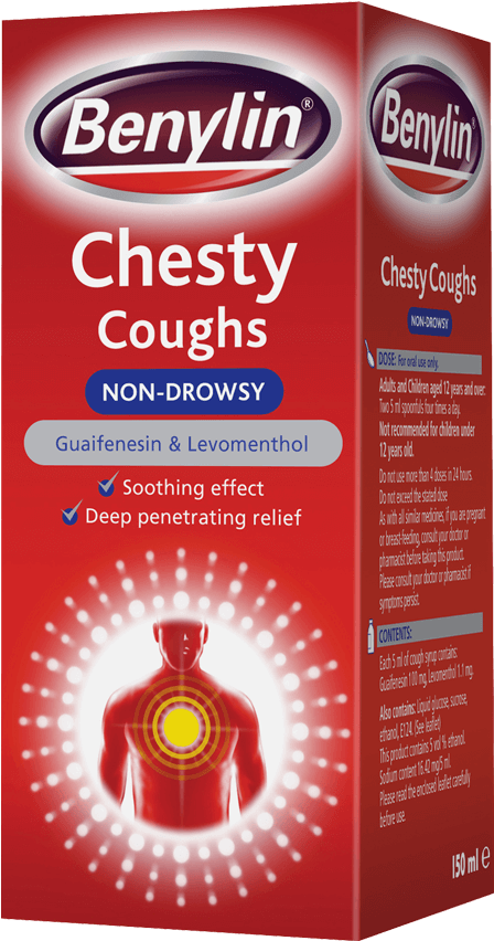 Benylin Chesty Cough Non Drowsy (559x890), Png Download
