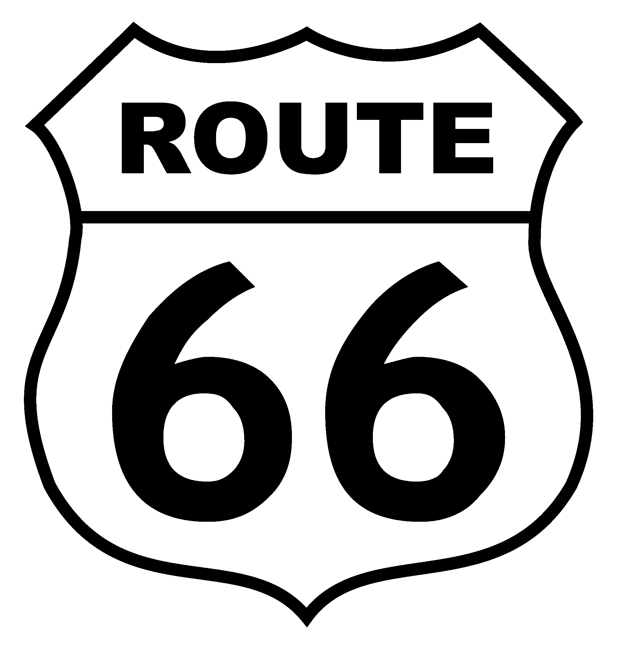 Picture Of Route 66 Sign - Logo Route 66 Png (550x550), Png Download