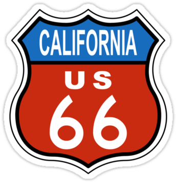 California Route 66 Sign Tee - California Route 66 Sign (375x360), Png Download