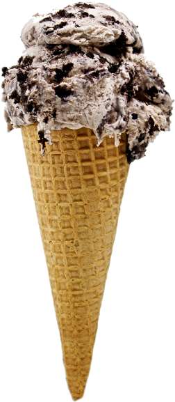 Cono De Dos Sabores Con Añadidos Al Gusto Del Cliente - Helado Con Galleta Png (277x748), Png Download