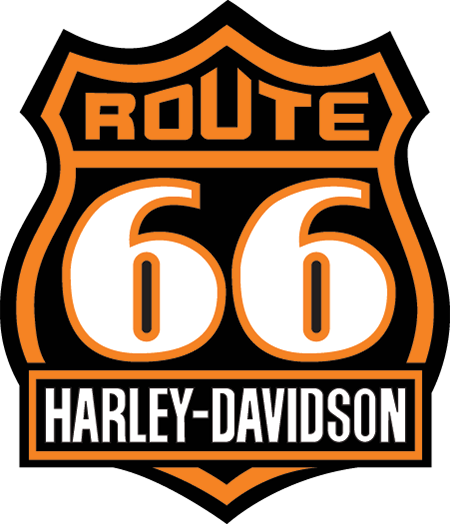 Route 66 Shirts - Route 66 Harley Logo (450x524), Png Download