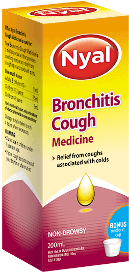 Nyal Bronchitis Cough Medicine 200ml - Nyal Bronchitis Cough Medicine (300x564), Png Download