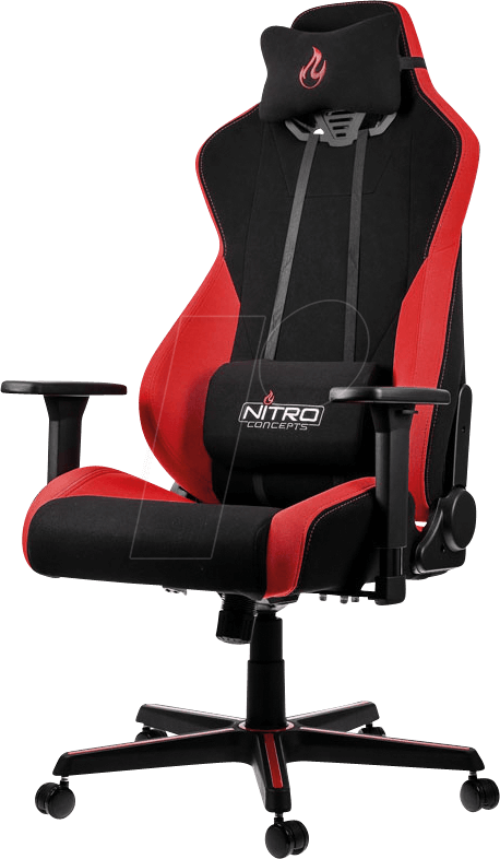 Gaming Chair Nitro Concepts S300 Inferno Red Nitro - Nitro Concepts S300 Yellow (458x786), Png Download