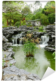Chinese Garden With Flowing Water Wall Mural • Pixers® - Water (400x400), Png Download