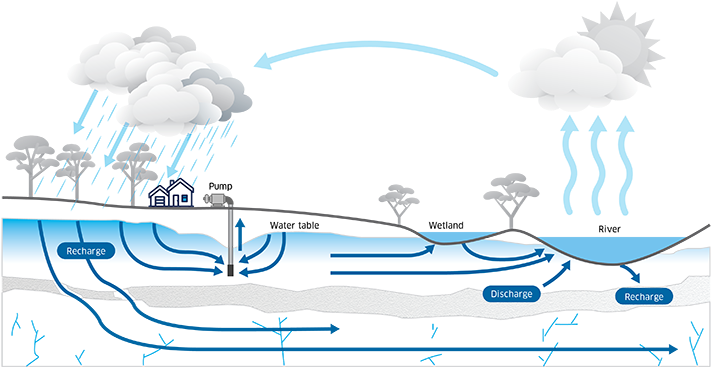 In Some Systems Groundwater May Flow Quickly Over Days - Illustration (770x366), Png Download