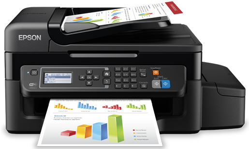 Impresora Epson L575 - Epson Workforce Et-4500 Ecotank All-in-one Inkjet Printer (550x310), Png Download