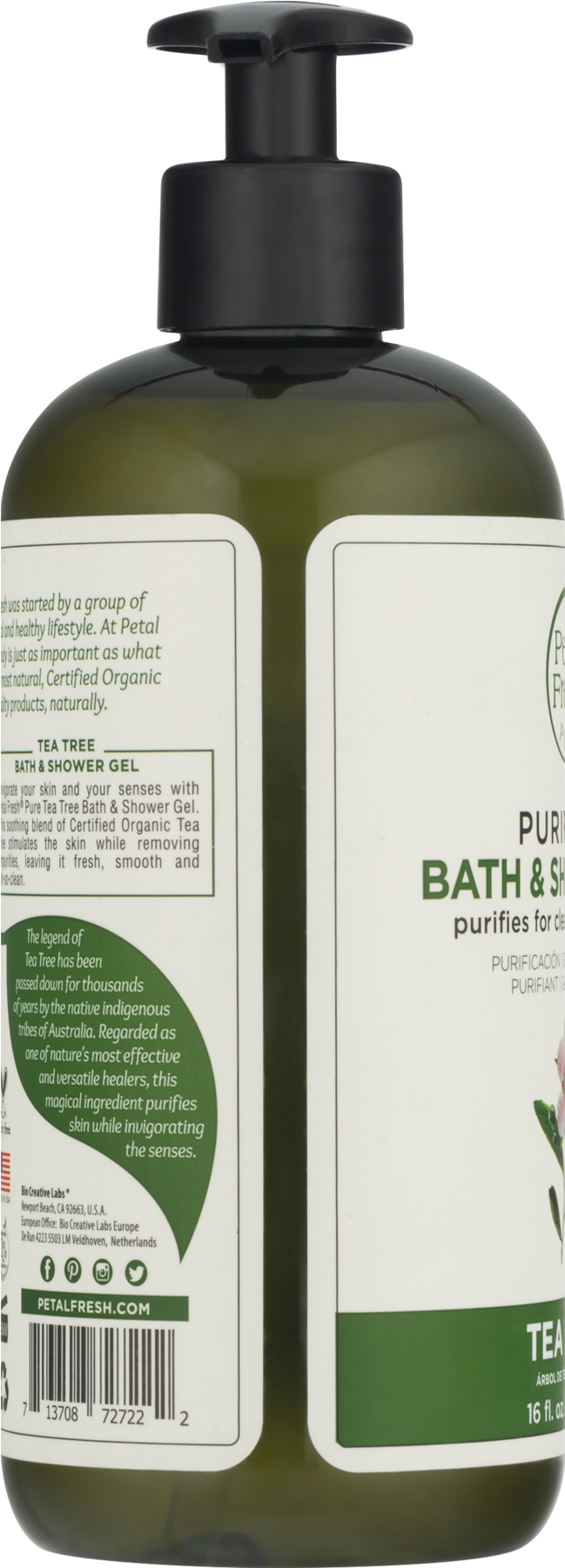 Petal Fresh Pure Tea Tree Purifying Bath & Shower Gel, - Shower Gel (1800x1800), Png Download