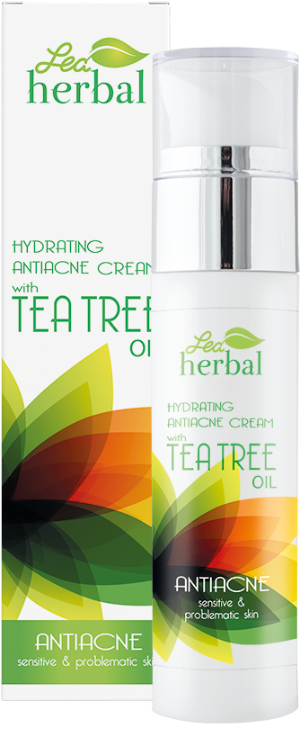 Lea Herbal Hydrating Antiacne Cream With Tea Tree Essential - Tea (1000x1000), Png Download