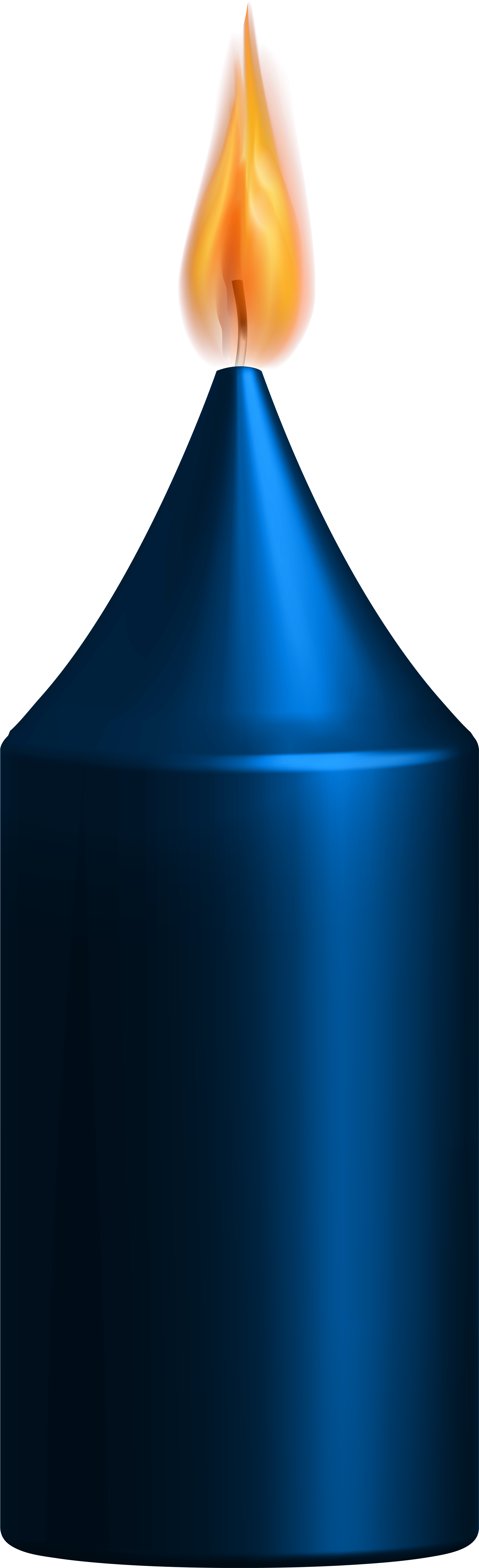 Blue Candle Png Clip Art - Vase (2568x7940), Png Download
