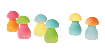 Grimm's Rainbow Mushrooms Sorting Game [pastel Colours] (360x444), Png Download