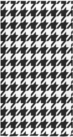 Black And White Houndstooth Classic Pattern Bath Towel - Houndstooth (500x500), Png Download