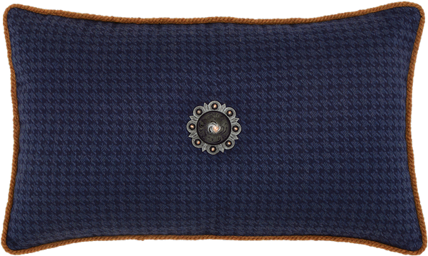 Elaine Smith Houndstooth Midnight Lumbar Pillow - Cushion (800x800), Png Download