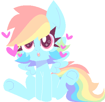 Swag-kind, Cute, Dashabetes, Heart, Pastel, Rainbow - Artist (395x357), Png Download