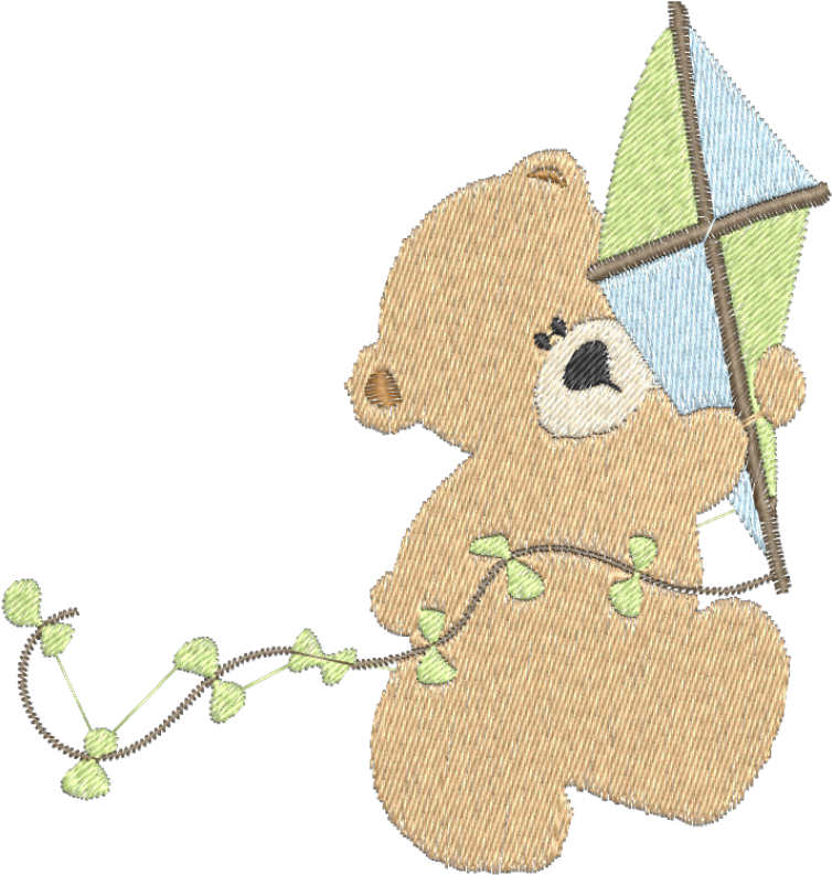 Urso Com Pipa Png (800x800), Png Download