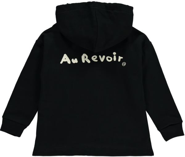 Beau Loves Black Bonjour Au Revoir Hoodie - Hoodie (600x509), Png Download