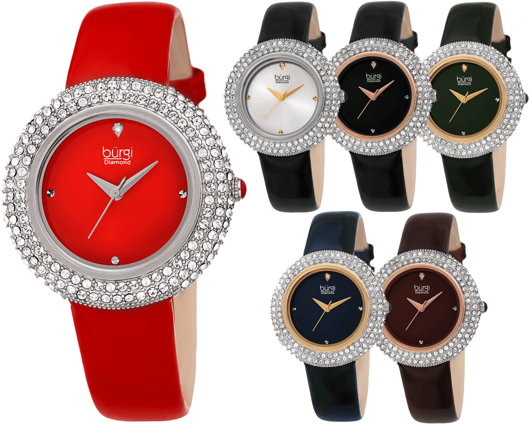 Burgi Bur199 Women's Swarovski Crystal Encrusted Bezel - Swarovski Ag (1104x1104), Png Download