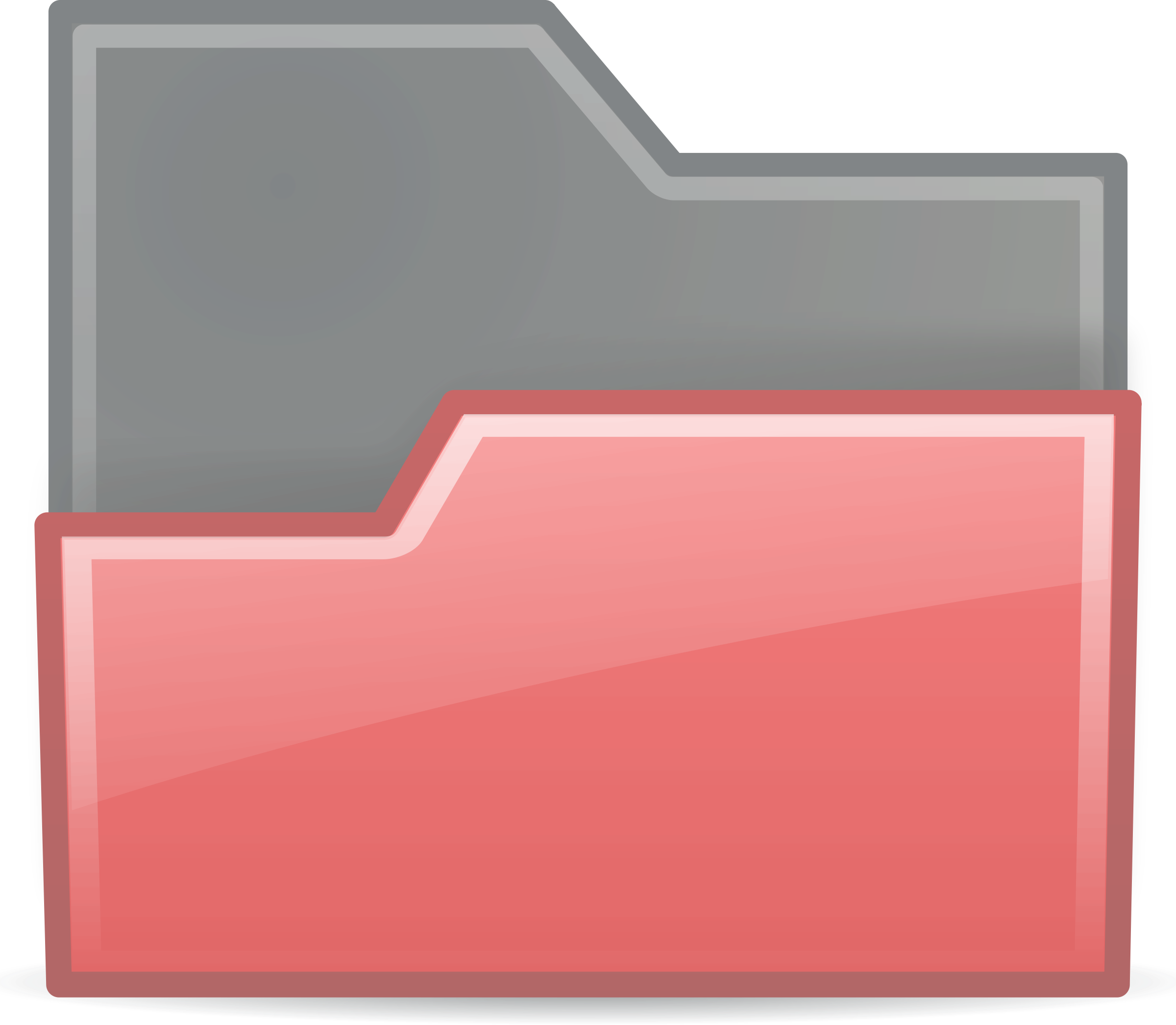 This Free Icons Png Design Of Folder Red Open Translucent (2400x2091), Png Download