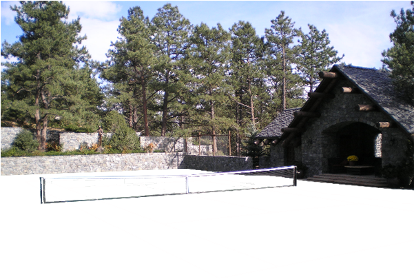 Court Color - Tennis Court (600x450), Png Download