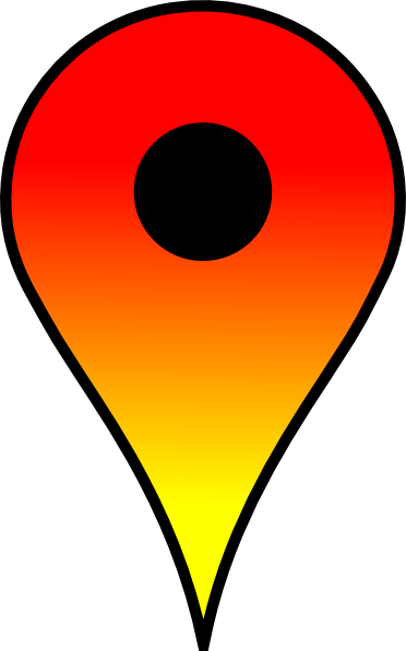 Red Yellow Gradient Marker Clip Art - Clip Art (372x596), Png Download