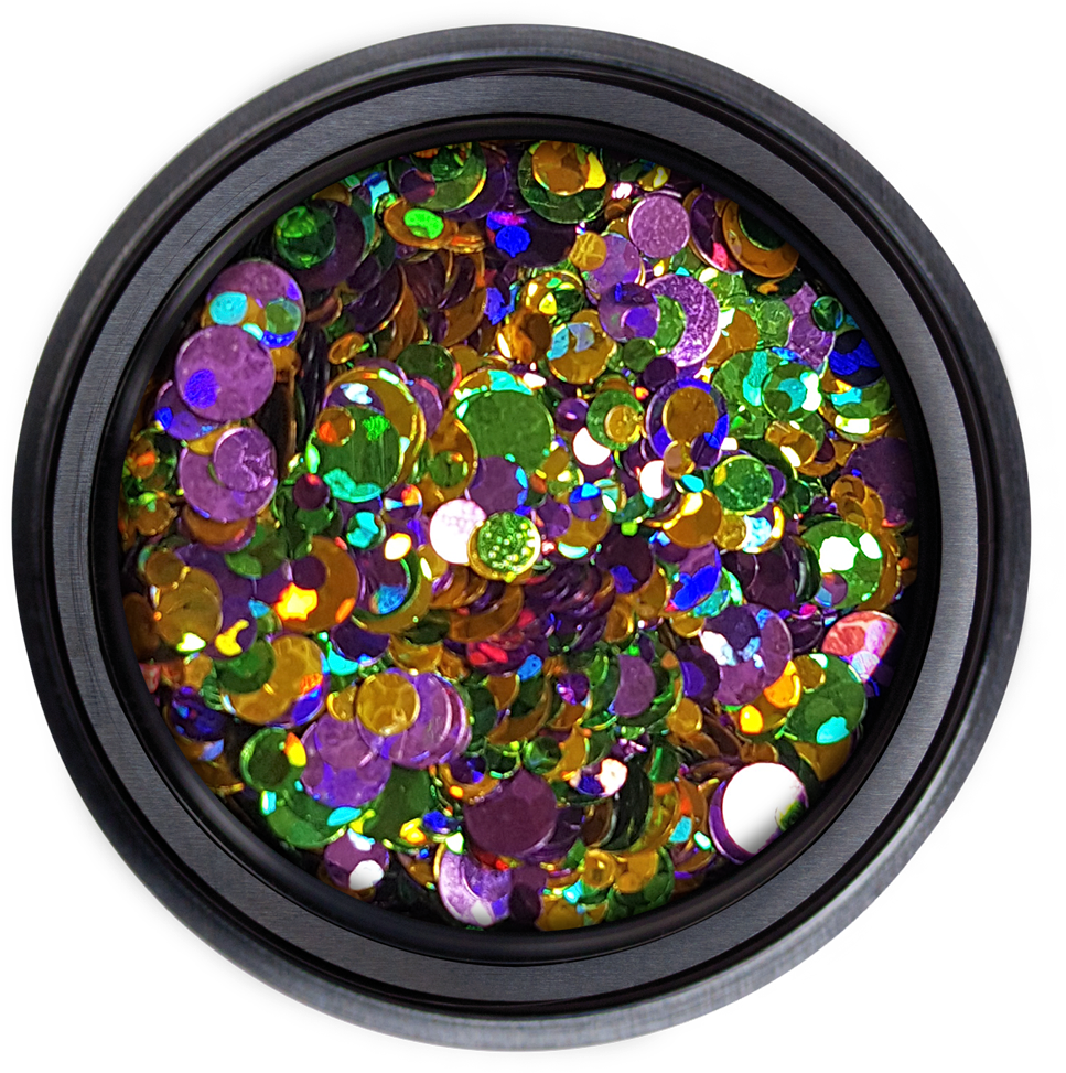 Confetti Col - 1 Green - Gold - Gold (1319x1319), Png Download