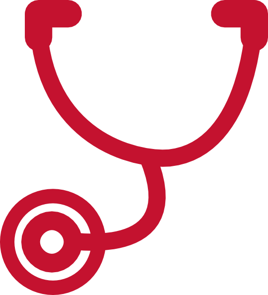 Red Stethoscope Clip Art At Clker - Red Stethoscope Clip Art (540x594), Png Download
