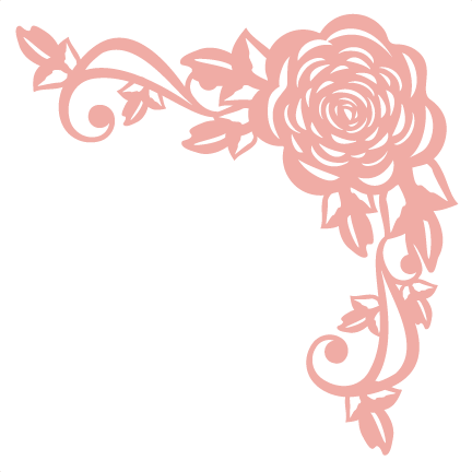 Rose Corner Flourish Svg Scrapbook Cut File Cute Clipart - Corner Flourish Svg (432x432), Png Download