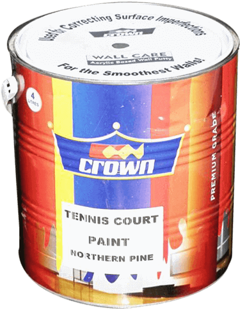 Crown Tennis Court Paint - Crown Paints (624x667), Png Download