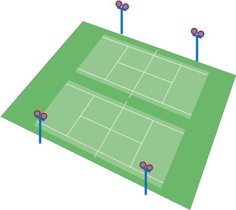 1, 2 Court - Tennis (650x624), Png Download