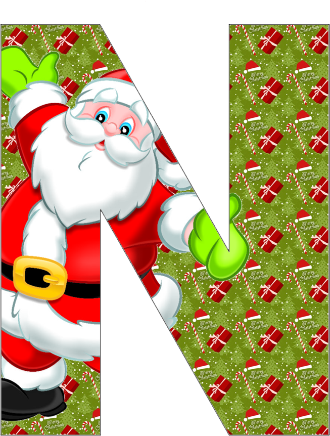 Ch B *✿* De Katia Artes - Letter M Christmas Theme (706x956), Png Download