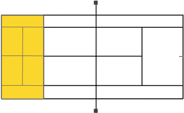 Mini Tennis Court Size - Mini Tennis Court Diagram (448x274), Png Download