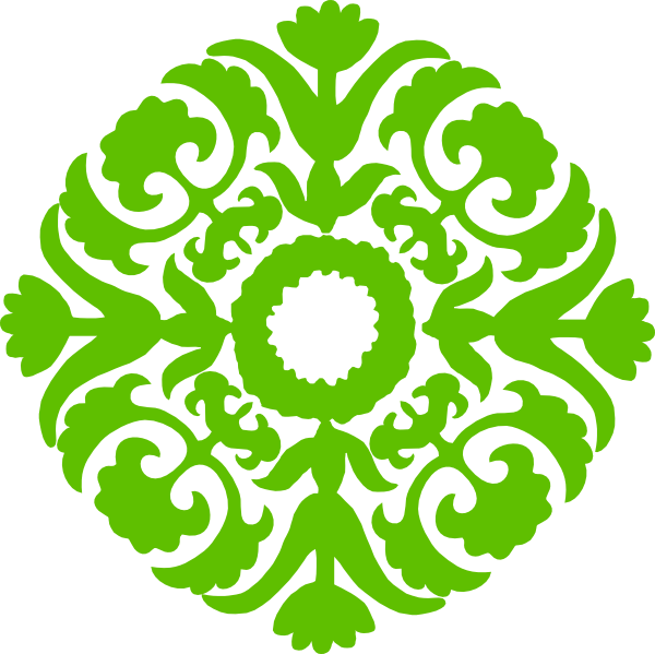 How To Set Use Damask Flourish Clipart - Damask Png (600x599), Png Download