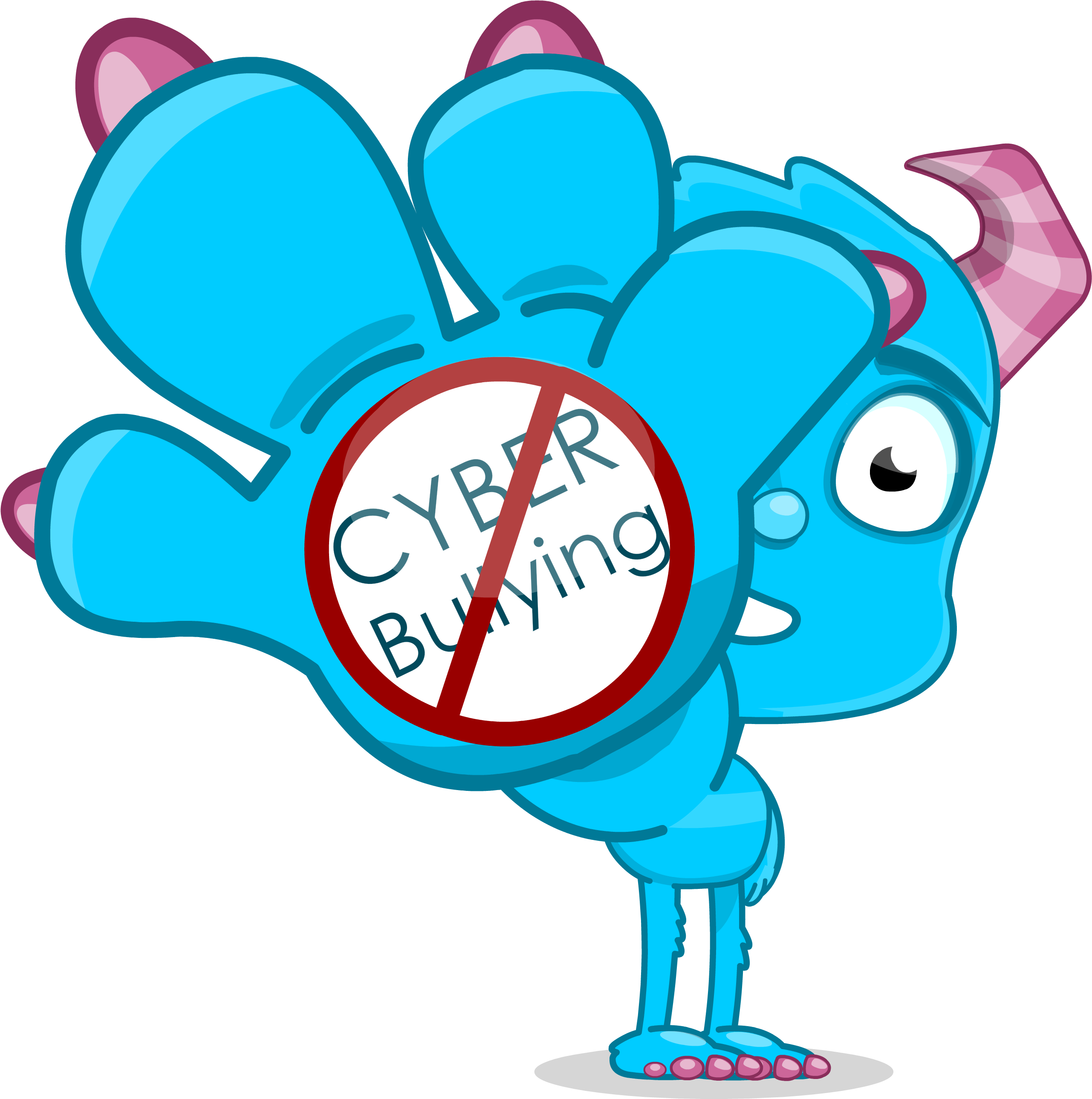 Cyber Bullying - Cyber Safety To Stop (2796x2822), Png Download