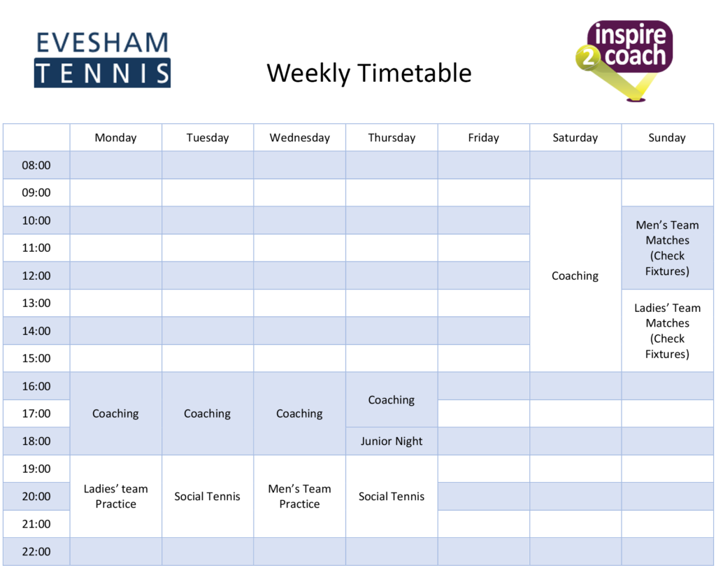Inspire To Coach Timetable - Evesham Township (1024x812), Png Download