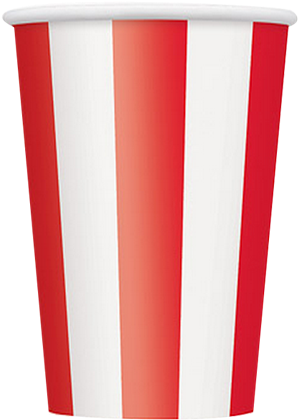 Red Striped Party Cups, Pirate Party - Red (325x450), Png Download