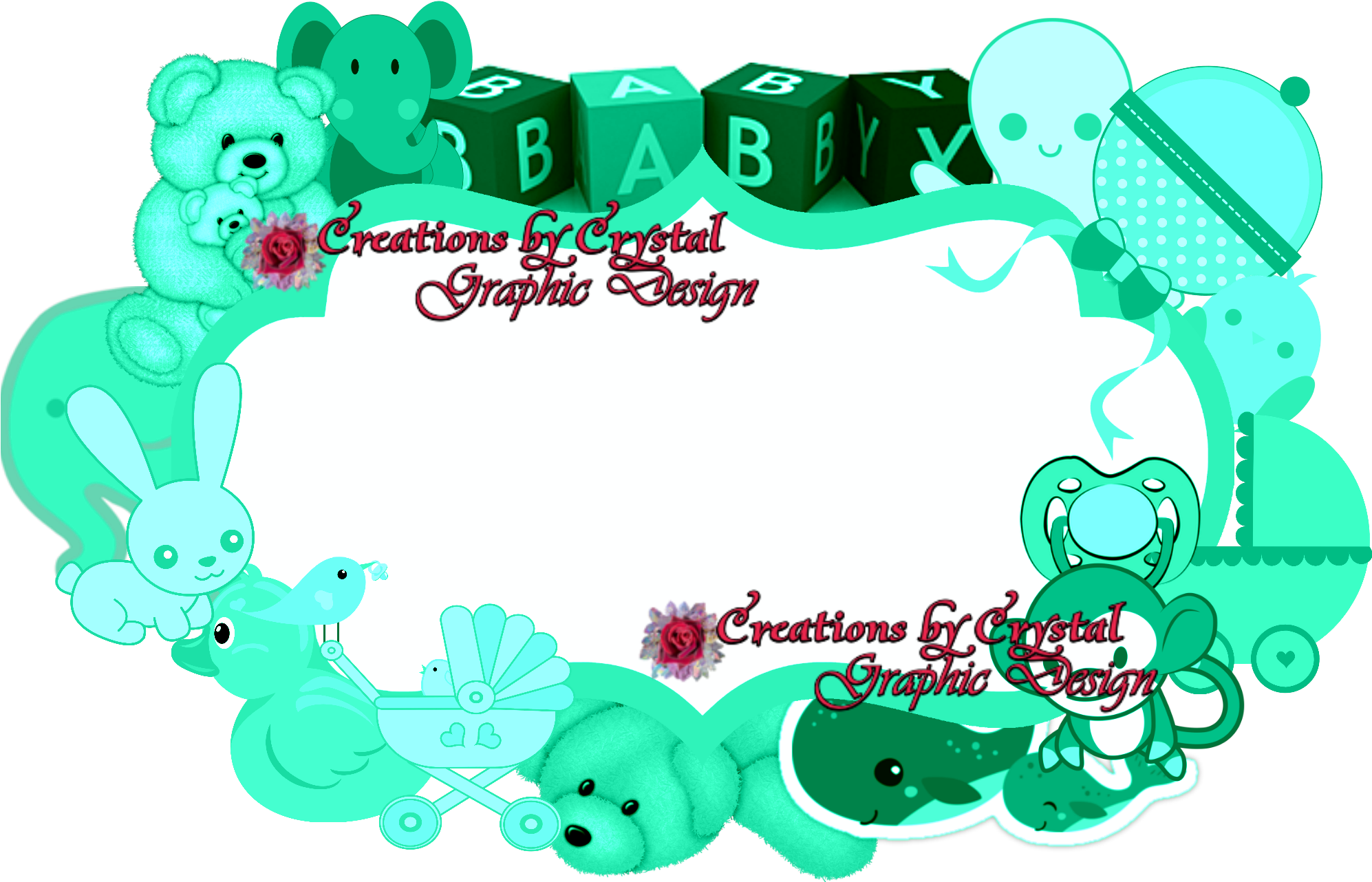 Cbycgraphicdesign Custom Borders Baby Birth Announcements, - Baby Blocks (2000x1300), Png Download