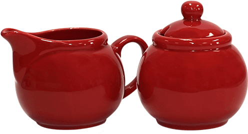 Cream And Sugar Set - Red Cream And Sugar (600x400), Png Download