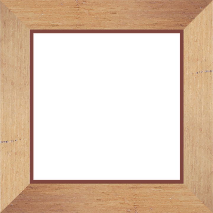 Frame Clipart Square - Square Wooden Frame Png (720x720), Png Download