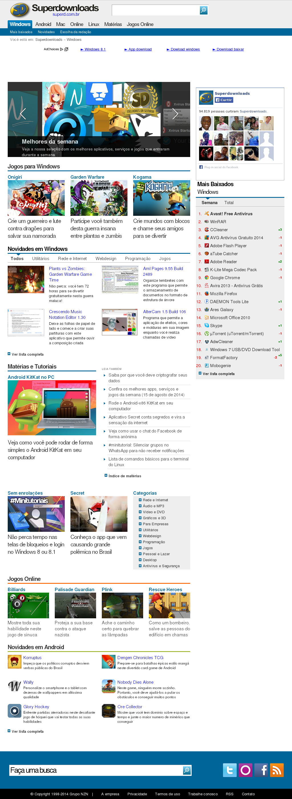 Superdownloads Competitors, Revenue And Employees - Web Page (1024x2799), Png Download