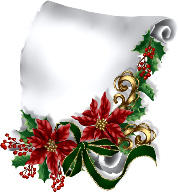 Special Pictures, Borders And Frames, - Tubes Png Parchemins Noël (596x652), Png Download