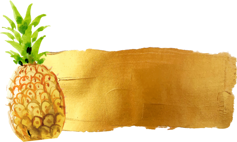 Fine Pineapple Gold - Rosa Luau Einladung - Ananas Laden Ein (1080x1920), Png Download