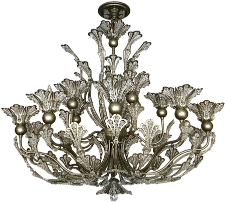 Bronze And Crystal Chandeliers (736x460), Png Download