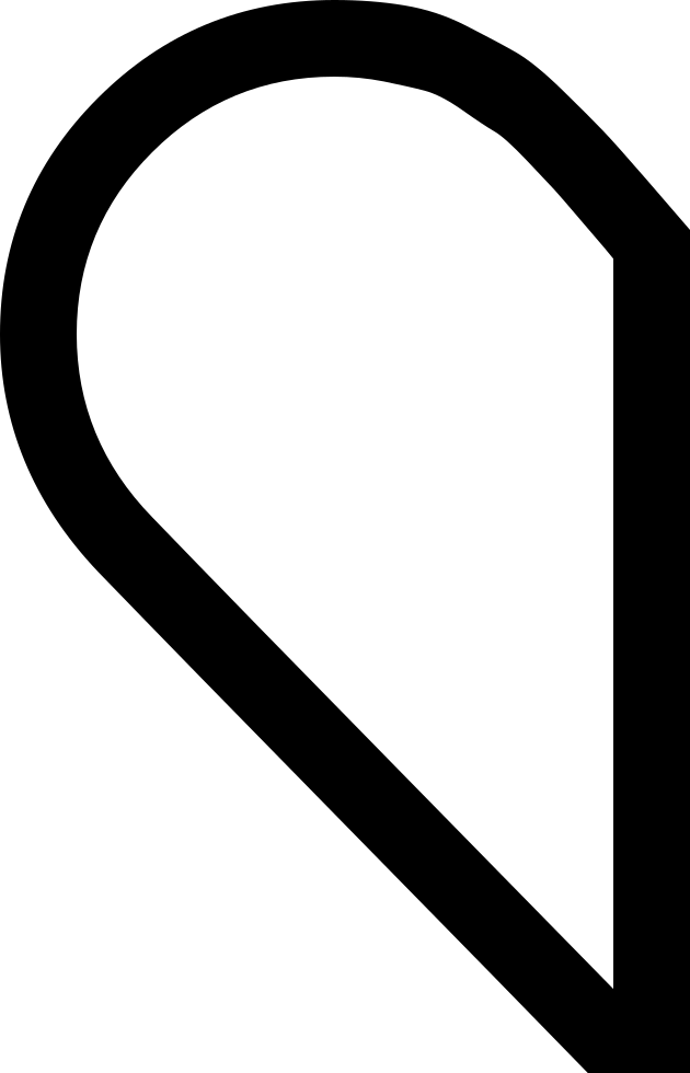 Heart Half - (630x980), Png Download