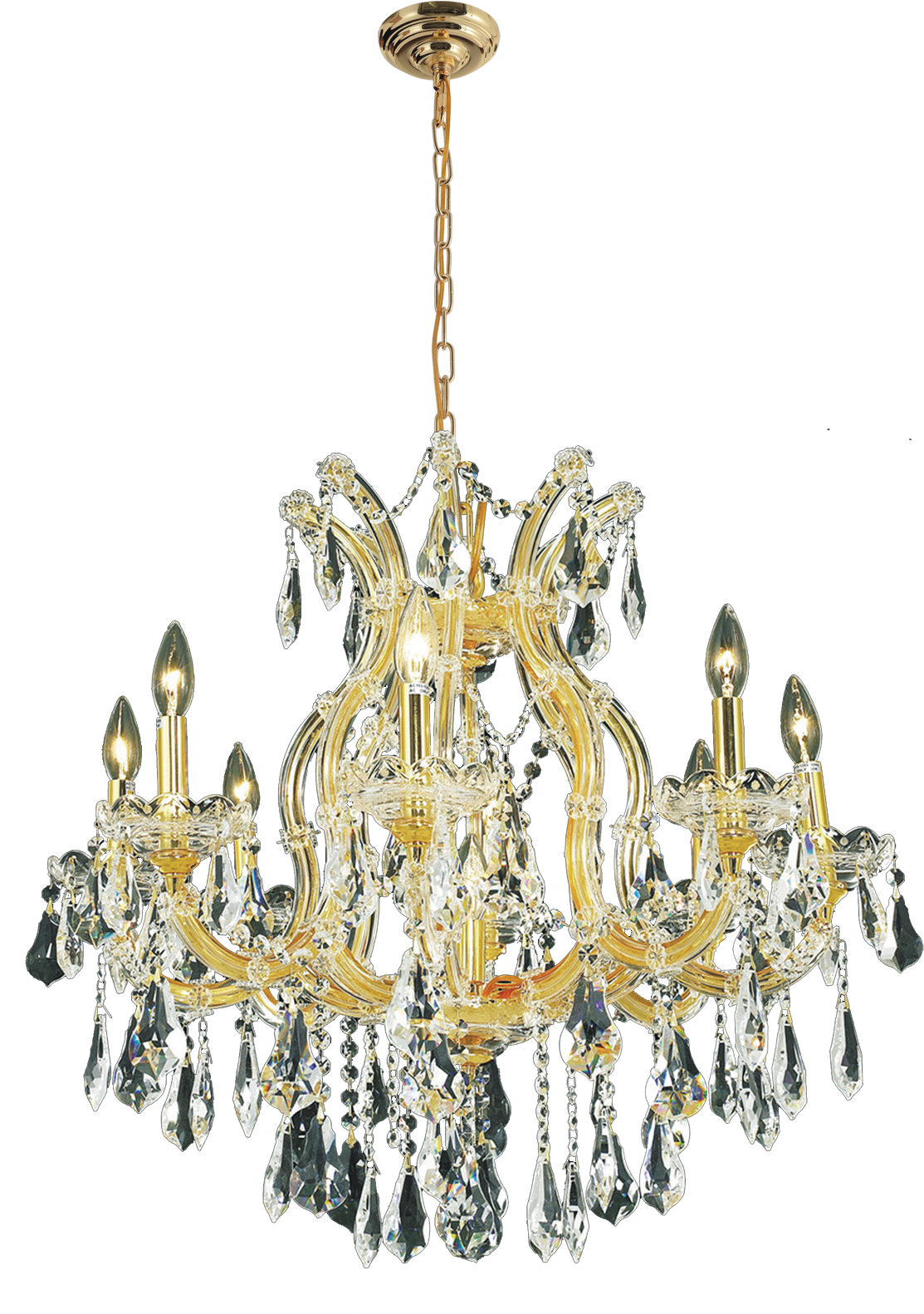B&s Lighting Inc Versailles Crystal Chandelier 26"x - Wildon Home Maria Theresa 9 Light Chandelier Finish (1162x1893), Png Download