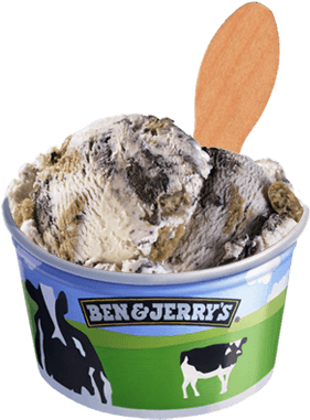 Milk & Cookies Bulk - Chip Off The Dough Block Ben And Jerry's (374x393), Png Download