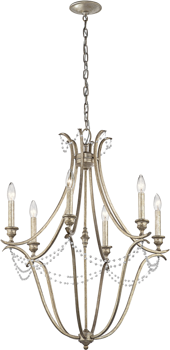 Abellona 6 Light Chandelier - Kichler Lighting-43608sgd-abellona - Six Light Chandelier (1200x1200), Png Download